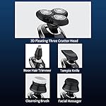 Electric Shavers for Men Electric Razor for Men USB Rechargeable Electric Razor Shaver Waterproof Wet Dry 5-in-1…