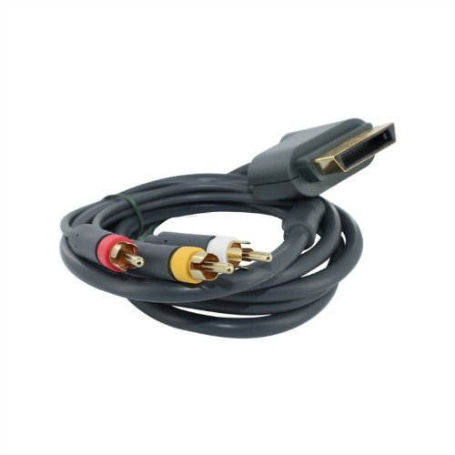 AV Cable Cord for Xbox 360, 360 Slim, 6 Feet, Gray
