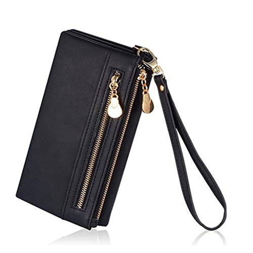 Casual Ladies Holding Zipper Bag Retro Zipper Card Holder Long Wallet