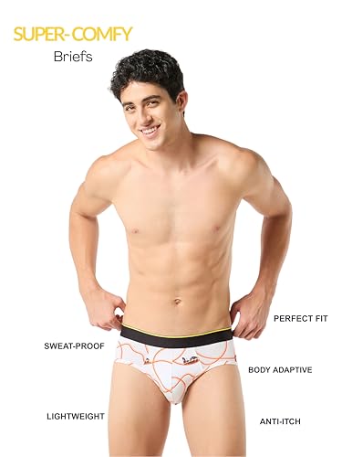 Image of Bummer Men's Printed Micro Modal Briefs Underwear | Ultra Soft & Breathable | Combo Pack of 2