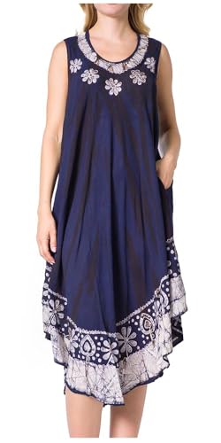 Caftan long sans manches anti-chaleur robe de plage brodée fluide Alexis