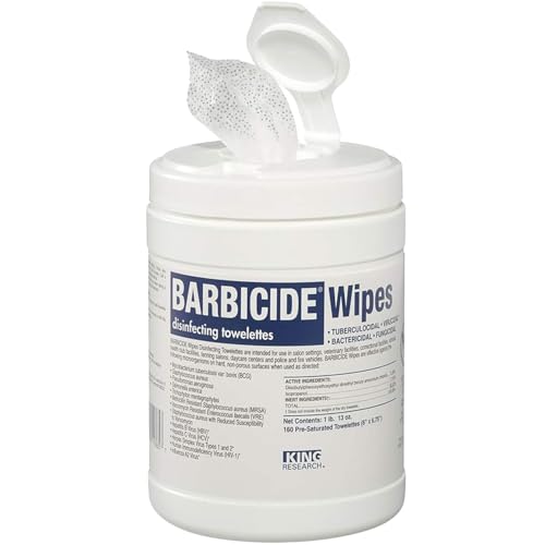 BARBICIDE Disinfecting Wipes - EPA-Registered Broad Spectrum Disinfectant wipes for Salon and Home | 160 Count (Pack of 1)