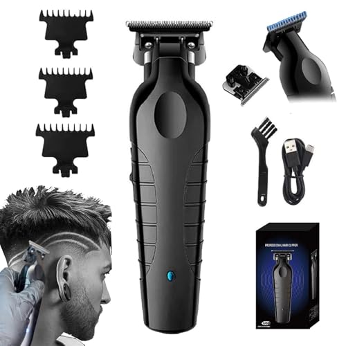 Recortador Plus Zero-Gapped, inalámbrico y recargable para cortes de pelo de precisión y tallado rápido, perfecto para el aseo masculino en casa y sobre la marcha (Negro)