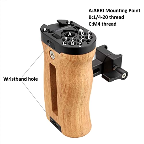 Image of Wooden Side Handle for BMPCC 4K / 6K / 6K Pro / G2 Camera Cage