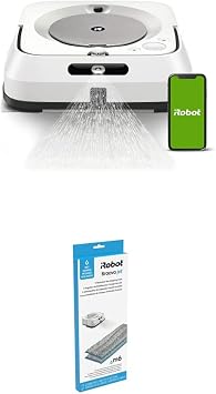 iRobot Braava Jet M6 6110 Ultimate Robot Mop and m Series Washable Wet Mopping Pads, 2-Pack