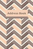 Peach and Taupe Angle Pattern Address Book to Capture Business and Social Contacts: Peach and Taupe Geometric Pattern Address Book (6 x 9 inches, 150 pages)