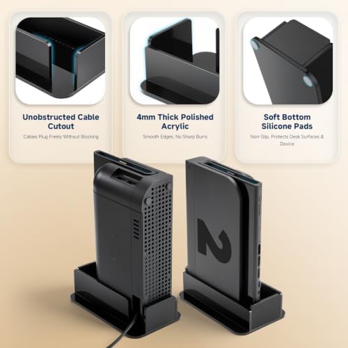 Acrylic Vertical Stand for Nintendo Switch 2 TV Docking Station — 사진 6