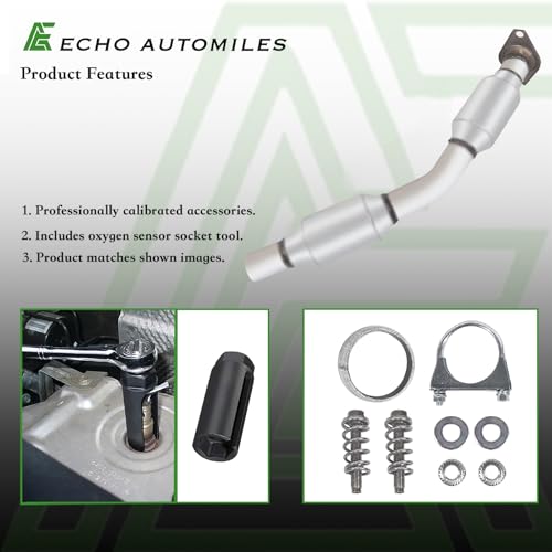 ECHO AUTOMILES Catalytic Converter Compatible with Toyota Corolla 2009 2010 2011 2012 2013 [EURO 4 High Standard], Matrix 2009 2010 2011, Pontiac Vibe 2009 2010 L4 1.8L (EPA Compliant) by ECHO AUTOMILES - Used condition - Image 2