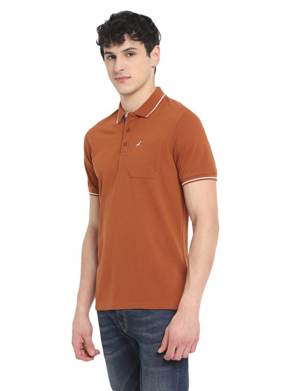 Image of AMERICAN CREW Polo Collar T-Shirt for Men with Pocket