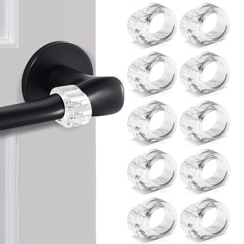 JRYXDS Topes De Puerta Set De 10 Protector Silicona Puerta Transparentes Topes De Manillas Para Puertas Y Ventanas