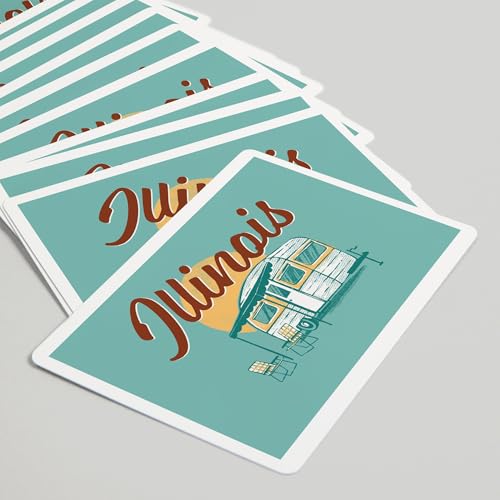 Lantern Press Illinois Baraja de 52 Naipes Póker miniatura 5