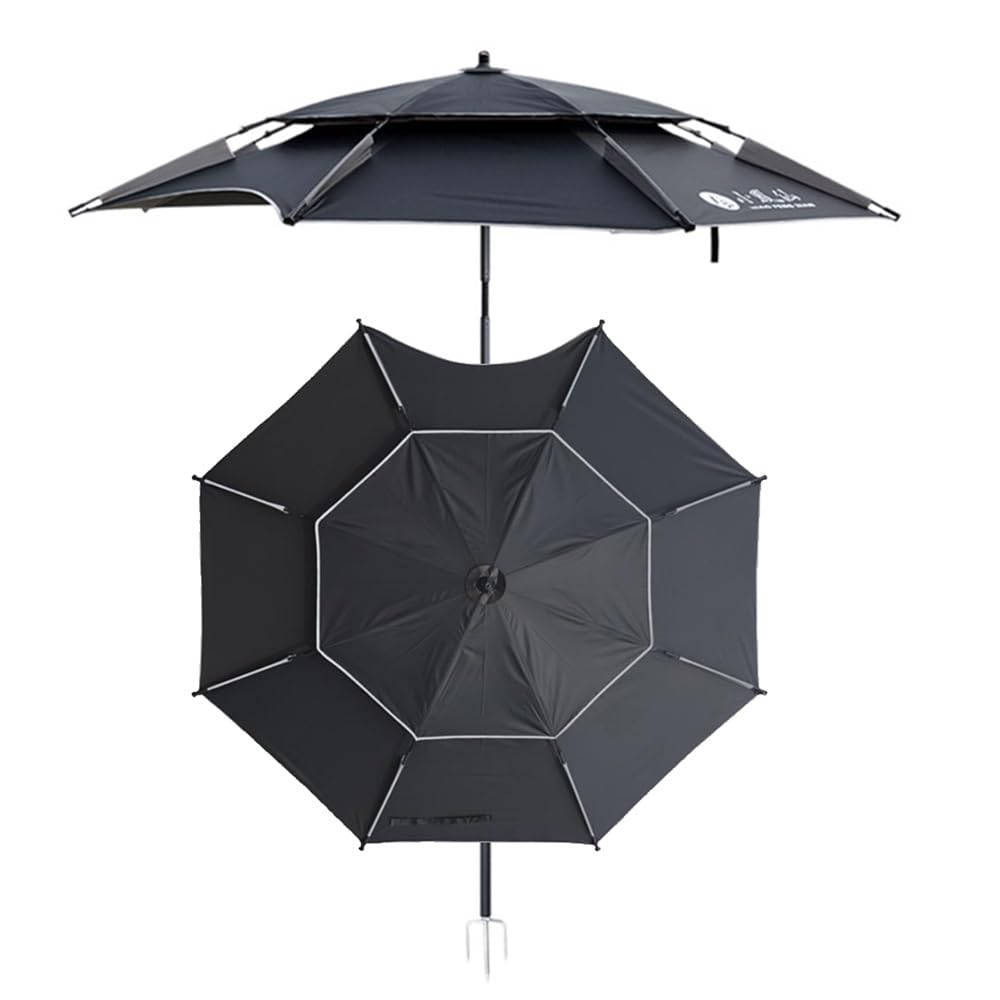 LRZPTDYU Durable Portable Windproof Beach Umbrella 6.5ft 2m/2.2m/2.4m Sun Shade with Carry Bag for Patio Fishing