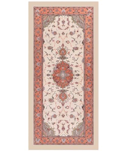 Pierre Tappeti TABRIZ RAJ cm.74x350 arredo salotto soggiorno camera, stile classico tradizionale riproduzione motivi persiani orientali. Lavabile, anti-scivolo, 100% Made in Italy