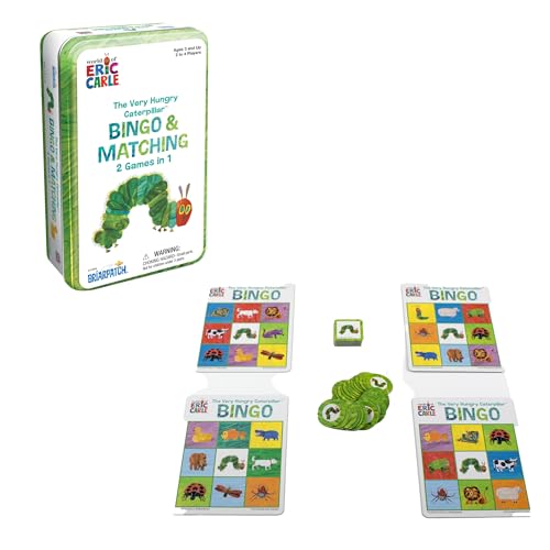 University Games Eric Carle's Very Hungry Caterpillar Bingo and Matching Tin Card Game