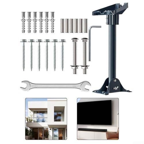 Kit de soporte de techo de tubo recto de 40 cm, con base ajustable en ángulo, para antena parabólica GEN 3, para instalación estable en condiciones climáticas adversas - imagen 3