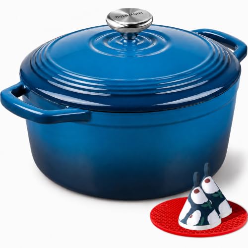 Overmont Enameled Cast Iron Dutch Oven