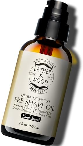 Best Pre-Shave Oil, Sandalwood, Premium Shaving Oil for Effortless Smooth Irritation-free Shave. 2 Oz …