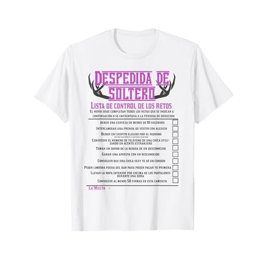 Lista de Control del Desafío Atrévete | Despedida de Soltero Camiseta