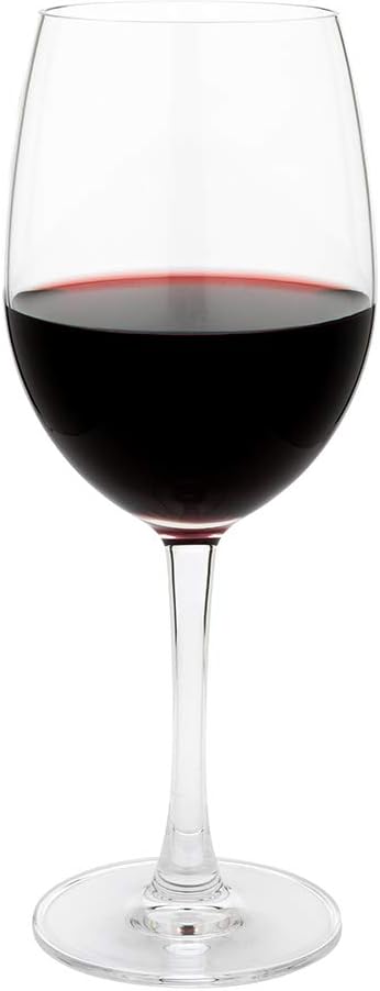 Restaurantware-16 Ounce Pinot Noir Wine Glasses, Set Of 12 Stemmed Crystal Wine Glasses - For White or Red Wines, Laser-Cut Rim, Fine-Blown Crystal Burgundy Glass, Dishwashable Stemware