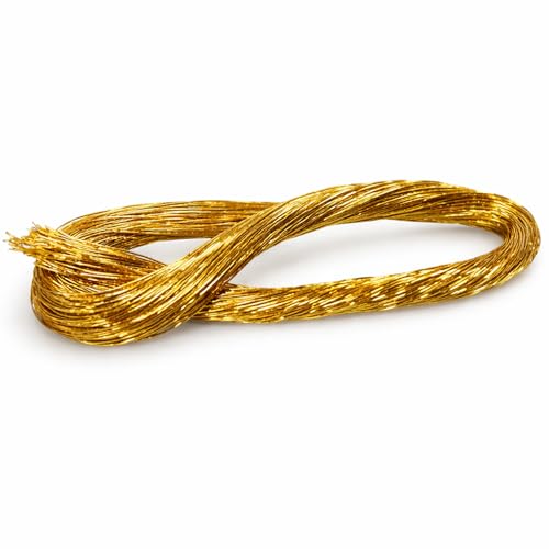 Image of Asian Hobby Crafts Floral Flexible Art and Craft Wire for DIY Flower Making, Hobby Crafts, Jewelry & Art Projects | Flower Decoration and Floral Arrangement | Golden - 150 Pcs Approx