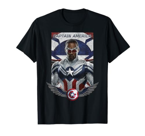 T-shirt Falcon Cap America Portrait pour fan de comics Marvel