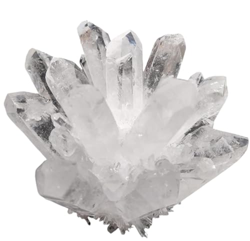 BYLSAGWHT Crystal White Clear Cluster Stones Raw Stone Point Geode Home Decoration Housewarming Gift,500-600g