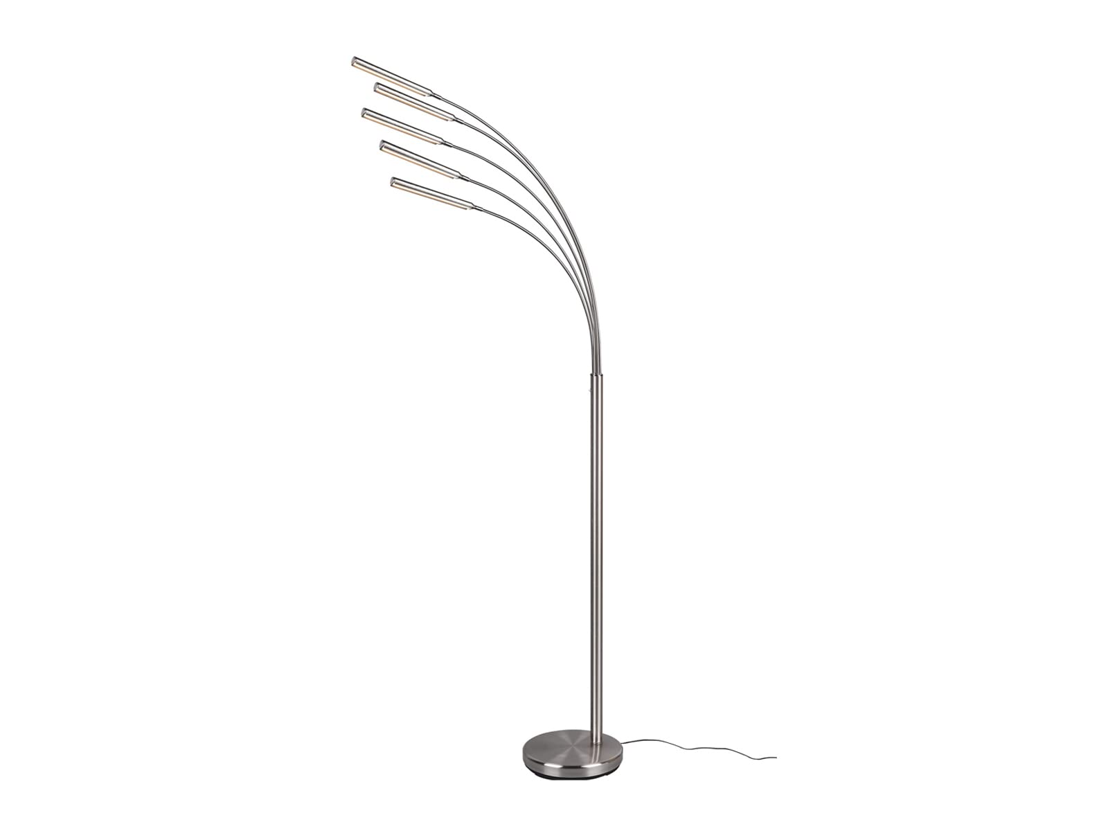 Reality Leuchten Reed R41031507 - Lampada a stelo a LED, in metallo nichel opaco, con 5 LED da 3,​5 Watt