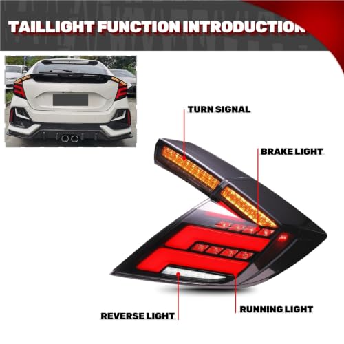 Feu arrière pour Civic Hatchback 2016-2020 LED séquentiel - 2