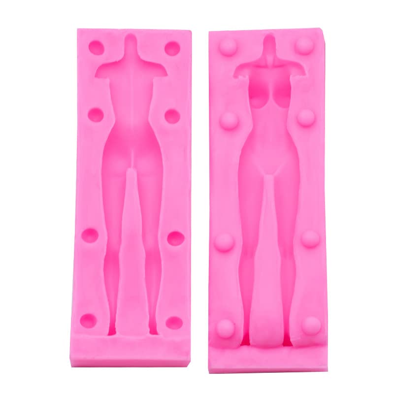 KOMUNJ Moule à Fondant 3D Corps Humain Pour Chocolat, Gelée, Pâte à Sucre - Modèle Homme Et Femme