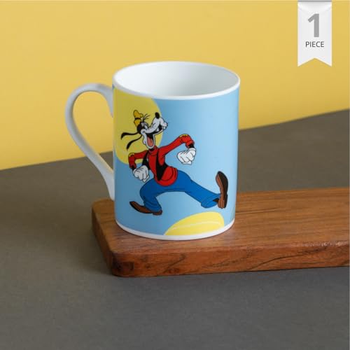 Image of Clay Craft - Official Disney Mugs : Goofy Print, Fine Ceramic Coffee Mug, 360 Ml |Cartoon Character Gift Mug for Kids & Adults | Microwave & Dishwasher Safe