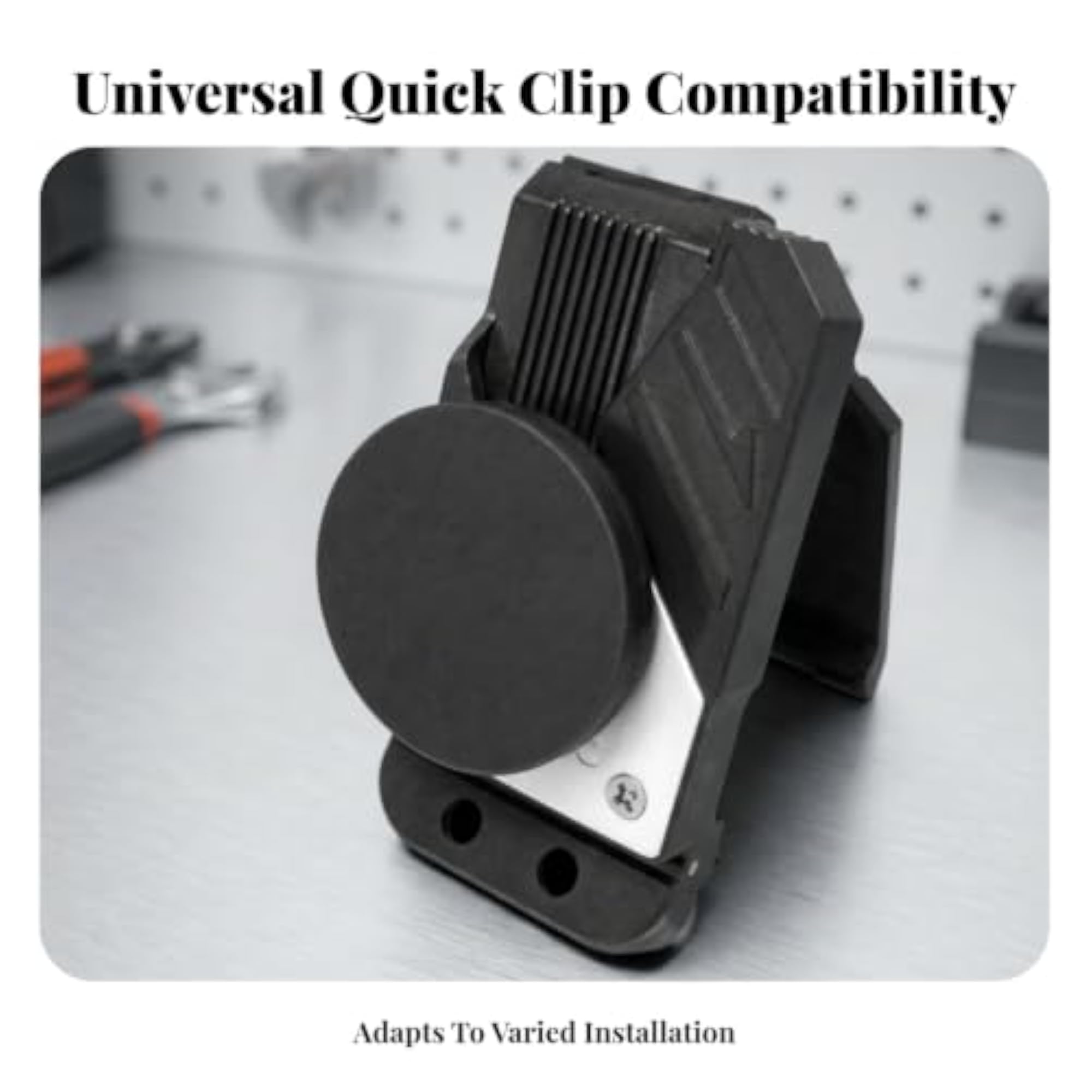 Spring-Loaded Quick-Release Tape Measure Clip, Tool Accessory