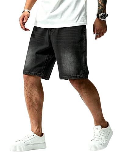 Style streetwear Y2K hip-hop avec ce short denim ample délavé
