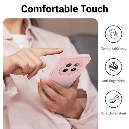 Image of LIRAMARK Silicone Case with Micro-Fibre Cloth On Inner Side for Realme Narzo 70 | Narzo 70 Pro 5G| Realme 12 Plus 5G| Realme P1 5G (Pink)