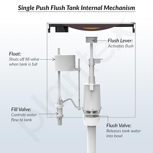Image of Plantex Flush Tank for Toilet with 10 Ltr Water Capacity /Single Flushing Cistern for Bathroom /Polypropylene Toilet Flush Tank - Pack of 1 (Boss, Brown & White)