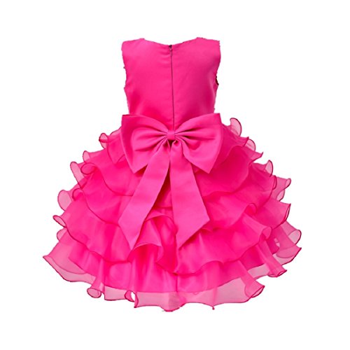 Image of Girls Princess Knitted Sequins Tissue Net Dress Children's Christma Clothing Unicorn Baby Kids Birthday Knee Length Frock