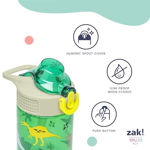 Zak Designs Garrafa de água infantil Sonic the Hedgehog Sage para escola ou viagem, garrafa de água