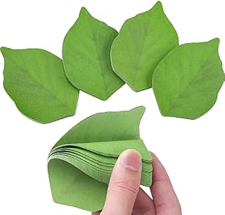 Unvtap Leaf Sticky Notes 8 Pads Sticky Notes Leaf-Shaped Cute Sticky Notes Green Self-Stick Notes, Sticky Notes for Sticky Paper Notepads to Recording Thing and DIY Decoration3.74 x 2.5 inches