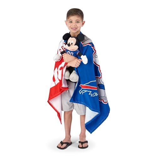 NORTHWEST NFL Buffalo Bills Disney Character Hugger Pillow and Beach Towel Set, 27" x 54", Splash