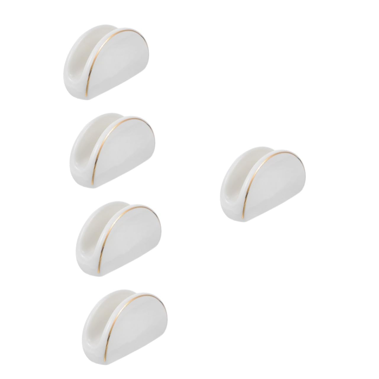 PRETYZOOM 5piezas Soporte De Servilletas De Cerámica Dorado Dispensador De Servilletas Para Encimeras Para Restaurantes y Cafeterías