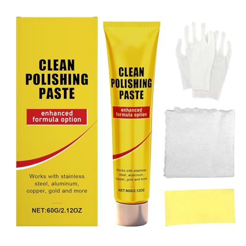 Maison de Jeu pour Animaux Domestiques Nains Rust Remover for Stainless Steel 60 g Polishing Cream with Long-Lasting Effect for Silver Gold Silver Cutlery Bronze Aluminium Jewellery Cookware