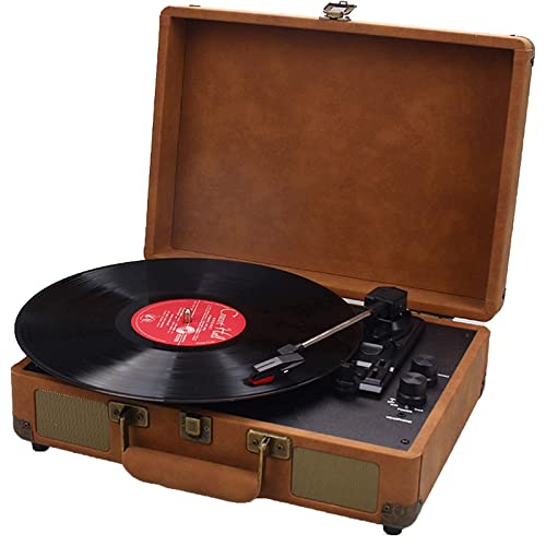 Phonograph Tourne-disque Bluetooth à 3 vitesses – Valise portable – Avec haut-parleurs intégrés – Pour toute la famille - Les Beatles, Paul McCartney, John Lennon, RIngo Starr, George Harrison Phonograph Tourne-disque Bluetooth à 3 vitesses - Valise portable - Avec haut-parleurs intégrés - Pour toute la famille