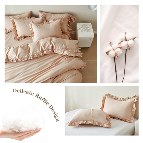 Housse de couette 100% coton sable pour un lit simple cocooning - 6