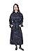 Fit Rite Women's Nylon Hooded Waterproof Long Lightweight Waterproof Raincoat Full Length Rain Jacket - Zip in Rain Bonnet