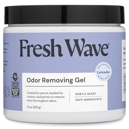 Fresh Wave Lavender Odor Removing Gel, 15 oz. | Odor Absorbers for Home | Safer Odor Relief | Natural Plant-Based Odor Eliminator | Every 15 oz. Lasts 30-60 Days | for Cooking, Trash & Pets