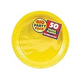 Premium Yellow Sunshine Round Paper Plates - 6.75