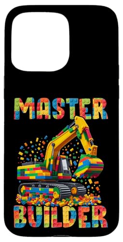Master Builder 子供用 積み木 ブロック ブロック おもちゃ ショベル スマホケース iPhone 15 Pro Max 用