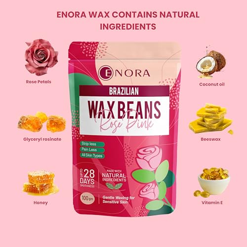 Image of ENORA Premium Waxing Kit for Women - Silicone Wax Warmer for Hair Removal, Eyebrow, Bikini, Legs, Face, Brazilian Wax & More - Machine + 1-Pack Hard Wax Beads (100 g)+ Accessories