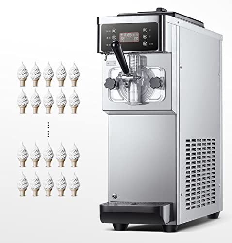 ATAAY Kommerzielle Eismaschine, 16 l/h automatischer Chargen-Gefrierschrank, schnelle Produktion, schnelles Einfrieren mit einem klick, 1200 W professionelle Eismaschine. Für Geschäfte
