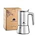 Produktbild Groenenberg Espressokocher Induktion geeignet | 100% Edelstahl | 4-6 Tassen Espressokanne | 200-300 ml Mokkakanne | Kaffeekocher mit Ersatz Dichtung | Espresso Kocher Alu-frei (4 Tassen (200 ml))