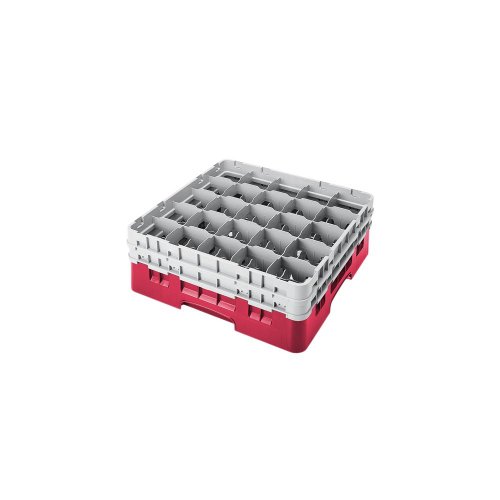 Camrack Glass Rack, W/2 Extenders, Full Size, 25 Compartments, 3-1/2'' Max. Dia., 5-1/4'' Max. (4 Pieces/Unit)